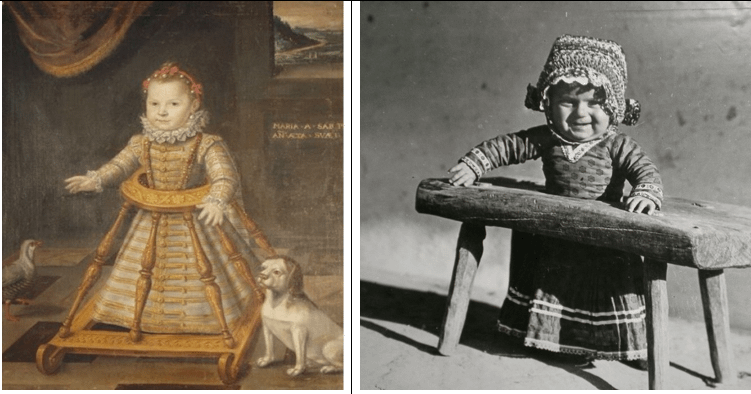 как выглядели ходунки в старину