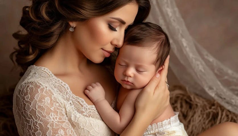 мать с новорожденным