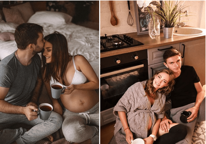 беременная с мужем